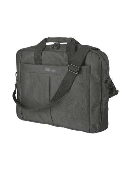 Maletin portatil Trust Primo Negro / Hasta 16 pulg. / Correa al hombro ajustable / Compartimento principal acolchado  21551