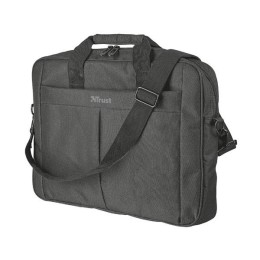 Maletin portatil Trust Primo Negro / Hasta 16 pulg. / Correa al hombro ajustable / Compartimento principal acolchado  21551