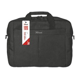 Maletin portatil Trust Primo Negro / Hasta 16 pulg. / Correa al hombro ajustable / Compartimento principal acolchado  21551