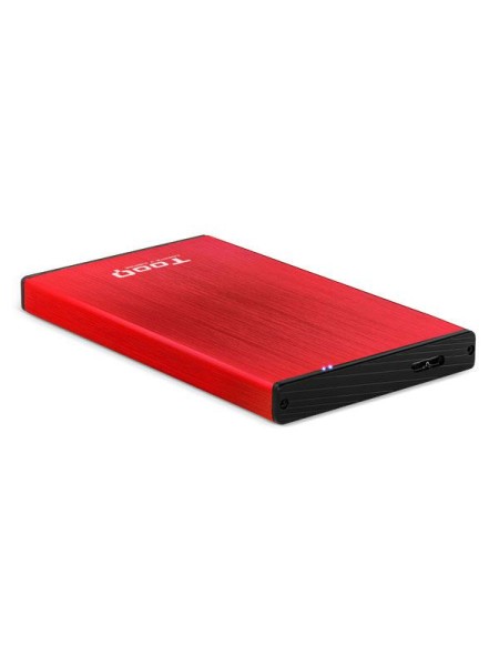 Caja externa aluminio 2.5 USB 3.1 Sata Tooq Rojo 9.5mm TQE-2527R