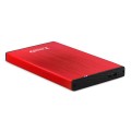 Caja externa aluminio 2.5 USB 3.1 Sata Tooq Rojo 9.5mm TQE-2527R