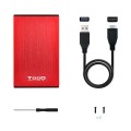 Caja externa aluminio 2.5 USB 3.1 Sata Tooq Rojo 9.5mm TQE-2527R