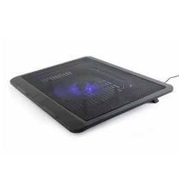 Base refrigeradora Gembird hasta 15 pulg./ Fan Silencioso 12cm / Usb / Led azul / NBS-1F15-04