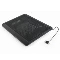 Base refrigeradora Gembird hasta 15 pulg./ Fan Silencioso 12cm / Usb / Led azul / NBS-1F15-04