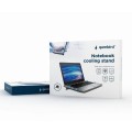 Base refrigeradora Gembird hasta 15 pulg./ Fan Silencioso 12cm / Usb / Led azul / NBS-1F15-04