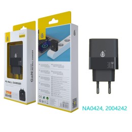 Cargador de red Type-C / 30W PD / Negro / NA0424 / One+ / 2004242