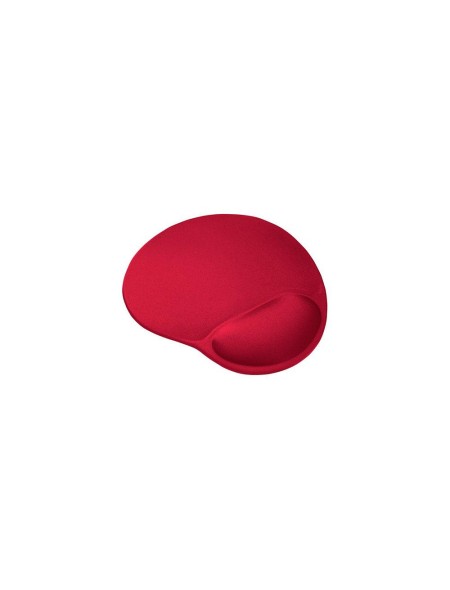 Alfombrilla con reposamuñecas bigfoot gel / Roja / base antideslizante / superficie Microfibra / Trust / 20429