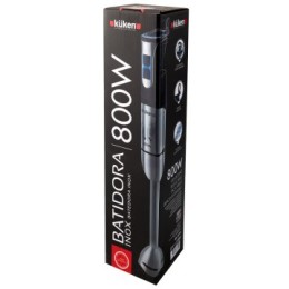 ÷ Batidora de mano kuken 800w 3 velocidades + turbo brazo extraible  inox jarra medidora 600ml